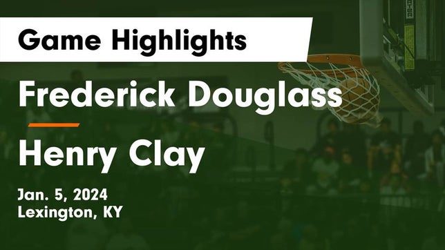 Watch this highlight video of the Frederick Douglass (Lexington, KY) girls basketball team in its game Frederick Douglass vs Henry Clay  Game Highlights - Jan. 5, 2024 on Jan 5, 2024