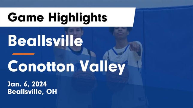 Watch this highlight video of the Beallsville (OH) basketball team in its game Beallsville  vs Conotton Valley  Game Highlights - Jan. 6, 2024 on Jan 6, 2024