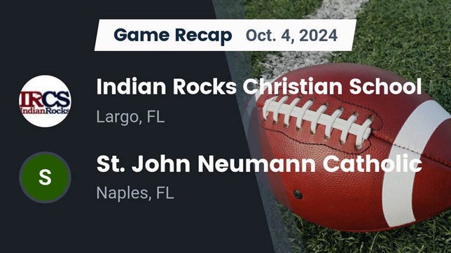 Football Recap: Indian Rocks Christian Comes Up Short Despite Anderson ...