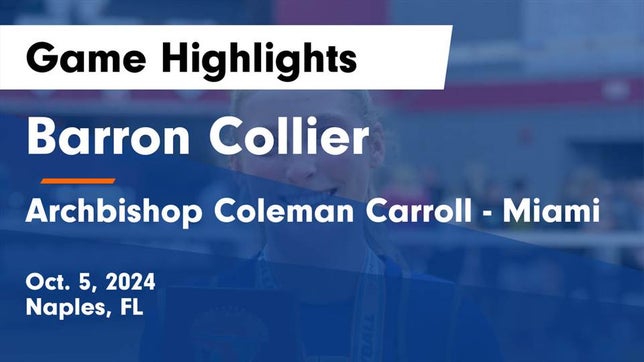 Volleyball Recap: Barron Collier Takes Loss Despite Strong Performances ...
