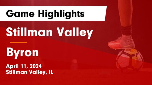 Watch this highlight video of the Stillman Valley (IL) girls soccer team in its game Stillman Valley  vs Byron  Game Highlights - April 11, 2024 on Apr 11, 2024