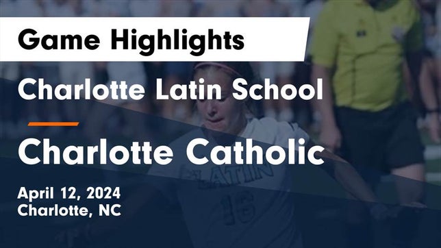 Watch this highlight video of the Charlotte Latin (Charlotte, NC) girls soccer team in its game Charlotte Latin School vs Charlotte Catholic  Game Highlights - April 12, 2024 on Apr 12, 2024