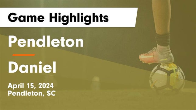 Watch this highlight video of the Pendleton (SC) girls soccer team in its game Pendleton  vs Daniel  Game Highlights - April 15, 2024 on Apr 15, 2024