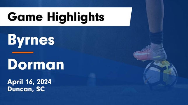 Watch this highlight video of the James F. Byrnes (Duncan, SC) soccer team in its game Byrnes  vs Dorman  Game Highlights - April 16, 2024 on Apr 16, 2024