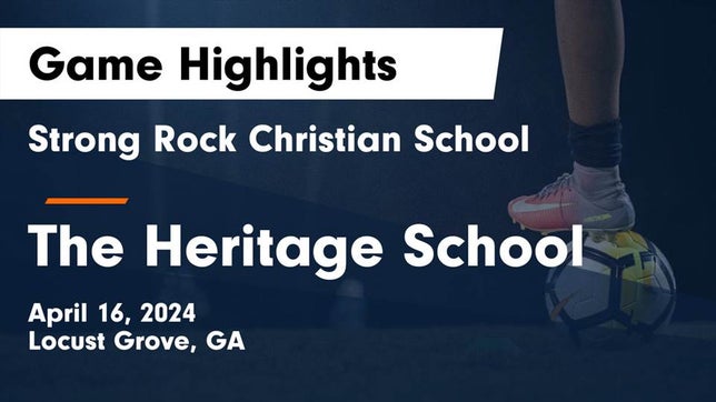 Watch this highlight video of the Strong Rock Christian (Locust Grove, GA) soccer team in its game Strong Rock Christian School vs The Heritage School Game Highlights - April 16, 2024 on Apr 16, 2024