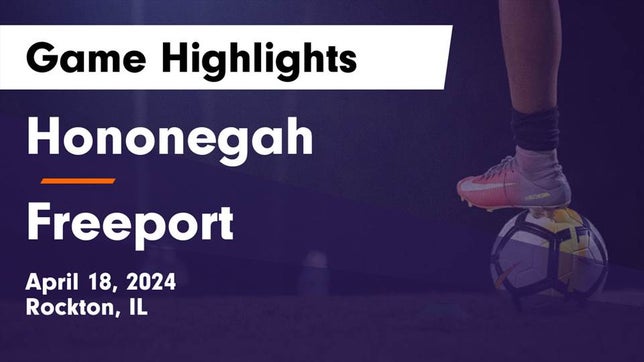 Watch this highlight video of the Hononegah (Rockton, IL) girls soccer team in its game Hononegah  vs Freeport  Game Highlights - April 18, 2024 on Apr 18, 2024