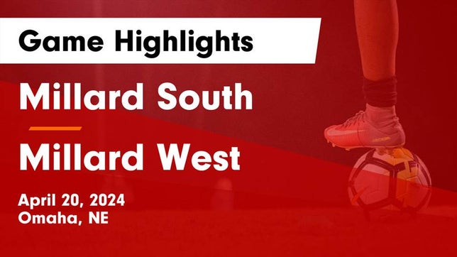 Watch this highlight video of the Millard South (Omaha, NE) soccer team in its game Millard South  vs Millard West  Game Highlights - April 20, 2024 on Apr 20, 2024