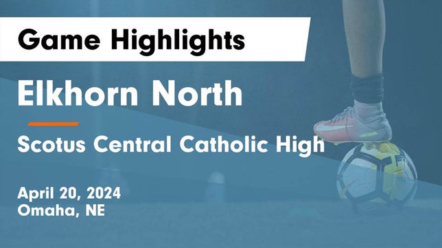 Watch this highlight video of the Elkhorn North (Elkhorn, NE) girls soccer team in its game Elkhorn North  vs Scotus Central Catholic High Game Highlights - April 20, 2024 on Apr 20, 2024