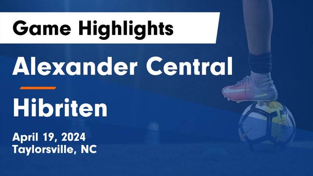 Watch this highlight video of the Alexander Central (Taylorsville, NC) girls soccer team in its game Alexander Central  vs Hibriten  Game Highlights - April 19, 2024 on Apr 19, 2024