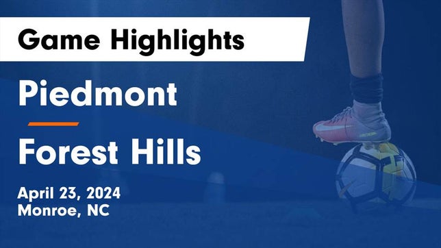 Watch this highlight video of the Piedmont (Monroe, NC) girls soccer team in its game Piedmont  vs Forest Hills  Game Highlights - April 23, 2024 on Apr 23, 2024