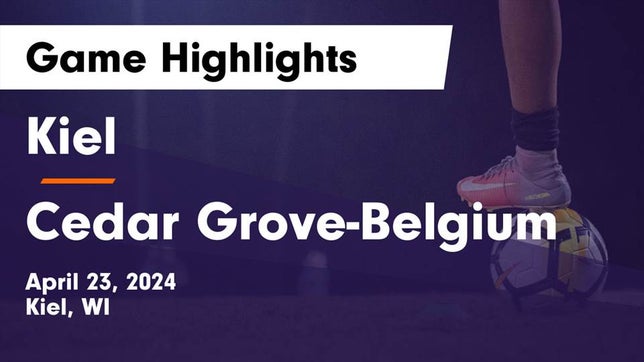 Watch this highlight video of the Kiel (WI) girls soccer team in its game Kiel  vs Cedar Grove-Belgium  Game Highlights - April 23, 2024 on Apr 23, 2024