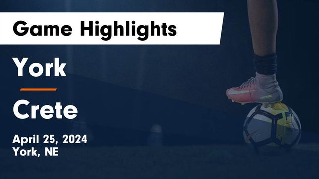 Watch this highlight video of the York (NE) girls soccer team in its game York  vs Crete  Game Highlights - April 25, 2024 on Apr 25, 2024