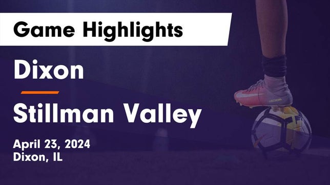 Watch this highlight video of the Dixon (IL) girls soccer team in its game Dixon  vs Stillman Valley  Game Highlights - April 23, 2024 on Apr 23, 2024