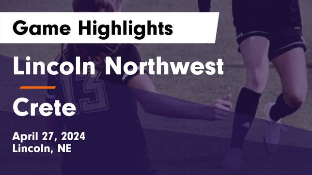 Watch this highlight video of the Lincoln Northwest (Lincoln, NE) girls soccer team in its game Lincoln Northwest vs Crete  Game Highlights - April 27, 2024 on Apr 27, 2024