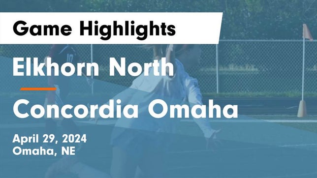 Watch this highlight video of the Elkhorn North (Elkhorn, NE) girls soccer team in its game Elkhorn North  vs Concordia Omaha Game Highlights - April 29, 2024 on Apr 29, 2024
