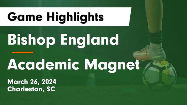 Watch this highlight video of the Bishop England (Charleston, SC) girls soccer team in its game Bishop England  vs Academic Magnet  Game Highlights - March 26, 2024 on Mar 26, 2024
