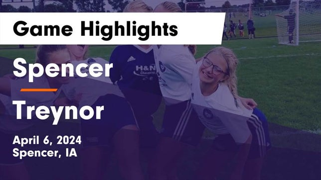 Watch this highlight video of the Spencer (IA) girls soccer team in its game Spencer  vs Treynor  Game Highlights - April 6, 2024 on Apr 6, 2024