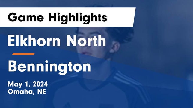 Watch this highlight video of the Elkhorn North (Elkhorn, NE) soccer team in its game Elkhorn North  vs Bennington  Game Highlights - May 1, 2024 on May 1, 2024