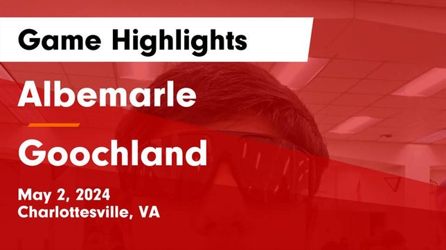 Watch this highlight video of the Albemarle (Charlottesville, VA) soccer team in its game Albemarle  vs Goochland  Game Highlights - May 2, 2024 on May 2, 2024