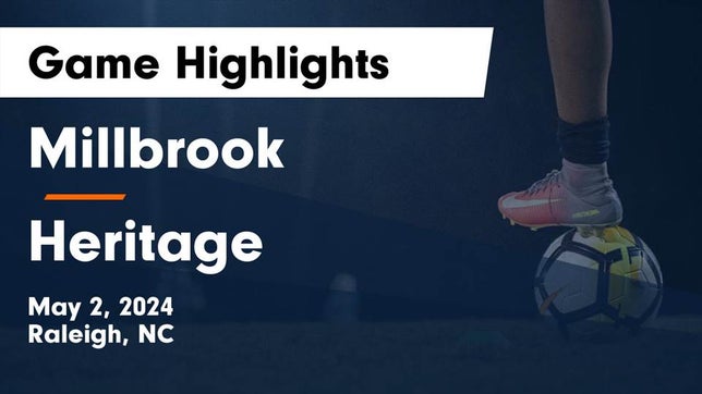 Watch this highlight video of the Millbrook (Raleigh, NC) girls soccer team in its game Millbrook  vs Heritage  Game Highlights - May 2, 2024 on May 2, 2024