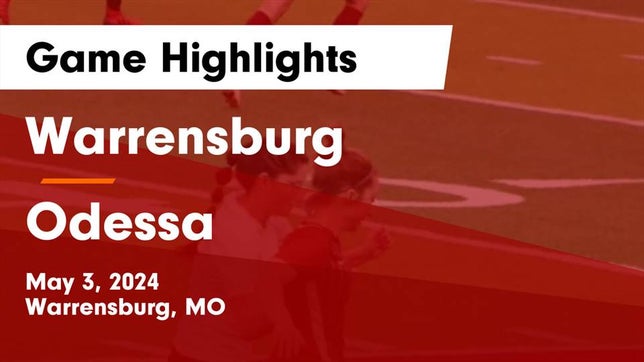 Watch this highlight video of the Warrensburg (MO) girls soccer team in its game Warrensburg  vs Odessa  Game Highlights - May 3, 2024 on May 3, 2024