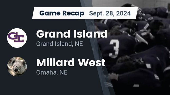 Watch this highlight video of the Grand Island (NE) football team in its game Recap: Grand Island  vs. Millard West  2024 on Sep 27, 2024