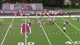 First Baptist Academy football highlights Hudson High School