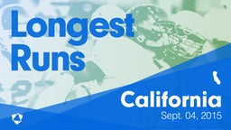 California: Longest Runs from Weekend of Sept 4th, 2015