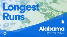 Alabama: Longest Runs from Weekend of Oct 28th, 2022