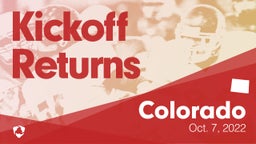 Colorado: Kickoff Returns from Weekend of Oct 7th, 2022