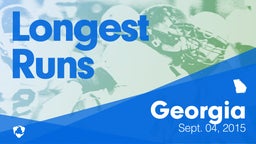 Georgia: Longest Runs from Weekend of Sept 4th, 2015