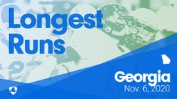 Georgia: Longest Runs from Weekend of Nov 6th, 2020