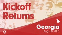 Georgia: Kickoff Returns from Weekend of Aug 20th, 2021