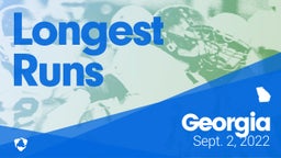 Georgia: Longest Runs from Weekend of Sept 2nd, 2022