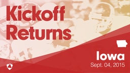 Iowa: Kickoff Returns from Weekend of Sept 4th, 2015