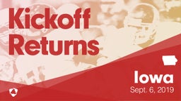 Iowa: Kickoff Returns from Weekend of Sept 6th, 2019