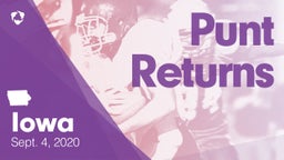 Iowa: Punt Returns from Weekend of Sept 4th, 2020