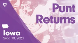 Iowa: Punt Returns from Weekend of Sept 18th, 2020
