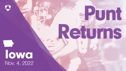 Iowa: Punt Returns from Weekend of Nov 4th, 2022