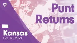 Kansas: Punt Returns from Weekend of Oct 20th, 2023