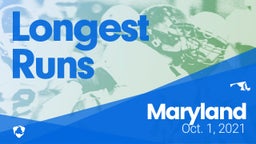 Maryland: Longest Runs from Weekend of Oct 1st, 2021