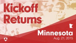 Minnesota: Kickoff Returns from Weekend of Aug 21st, 2015