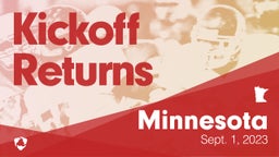 Minnesota: Kickoff Returns from Weekend of Sept 1st, 2023