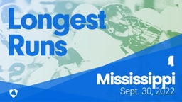 Mississippi: Longest Runs from Weekend of Sept 30th, 2022