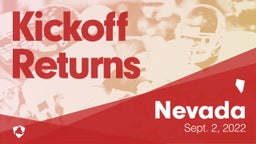Nevada: Kickoff Returns from Weekend of Sept 2nd, 2022