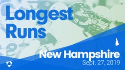New Hampshire: Longest Runs from Weekend of Sept 27th, 2019