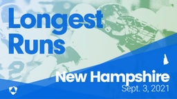 New Hampshire: Longest Runs from Weekend of Sept 3rd, 2021