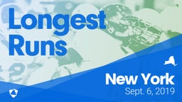 New York: Longest Runs from Weekend of Sept 6th, 2019