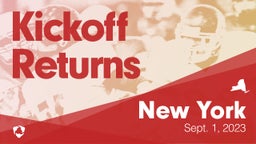 New York: Kickoff Returns from Weekend of Sept 1st, 2023