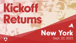 New York: Kickoff Returns from Weekend of Sept 22nd, 2023
